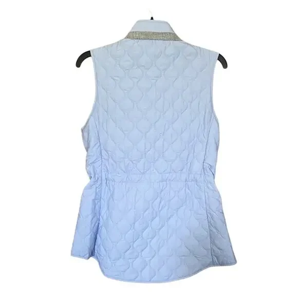 PETER MILLAR Addison Quilted Travel Vest ICE BLUE Women’s M Golf Outdoor Luxury - Picture 2 of 16